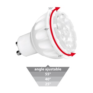 Vignette 3 produit Ref : PG350SAN | Ampoule Spot Angle ajustable 350 Lumens 4000k Gu10