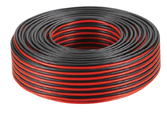 Cable Hp rouge/noir 2X2.5 100M - COURANT FAIBLE ET SPECIAUX 2165