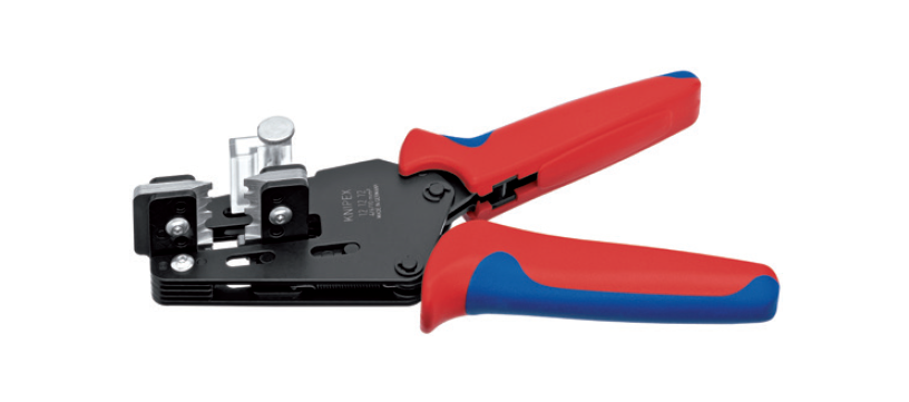 Knipex Pince à Dénuder De Précision 195 Mm Avec Couteaux Bruni Et Gaines Bi-matière - Réf 12 12 10
