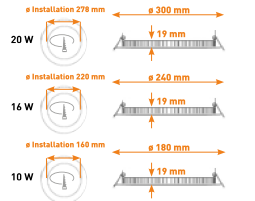 Vignette 2 produit Donwlight LED  LITED FLAT 16W extra plat 4000k +driver ND | Ref : RT-DW-16