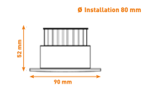Vignette 2 produit Downlight COBI 80 Blanc RAL 9003 4000K 10W -- | Ref : LT-DWO-10
