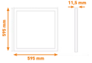 Vignette 2 produit Panneau led LITED 600-600 blanc40W 3000k | Ref : LT-6060-40WW