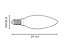 Vignette 2 produit lampe LED LITED filament C35 4W 2700k | Ref : TC35-4WW