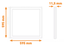 Vignette 2 produit Panneau LED  LITED blanc dynamique 600-600 | Ref : FLAT6060-40WW-CW