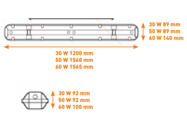 Vignette 2 produit Etanche LED LITED IP65 IK08 1200m 30W co | Ref : LT-1200-30