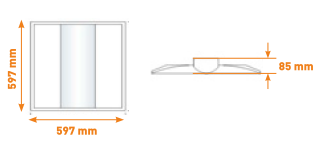 Vignette 2 produit Encastré LED LITED 600x600 indirect blanc 4000K | Ref : SEAGULL-35