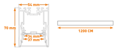 Vignette 2 produit Ligne lumineuse  LED LITED SKYLINE 4000K | Ref : SKYLINE-28D