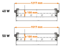 Vignette 2 produit Tubulaire LED LITED TUBI 40W 1200mm fini | Ref : TUBI-1200-40