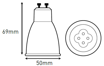 Vignette 3 produit Ref : LT-GU10-7WW | Spot ProLampesLed GU10 7w dimmable 3000K