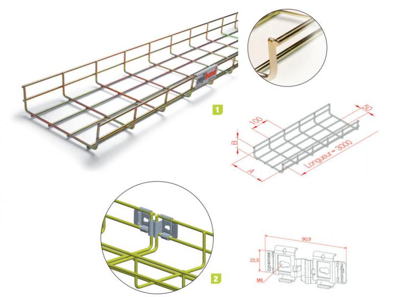 Photo Chemins de Cbles en Fils Souds REJIBAND 60X150 EZ | Ref : 60212150