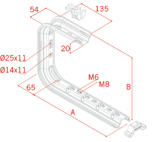 Vignette 3 produit Ref : 62022304 | SUPPORT PLAFOND OMEGA SPLUS 300 GS