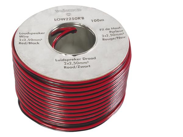 Câble Haut-Parleur MANAX 2x0.75mm² - 100m, CCA, Transparent, Pour Audio Et Home Cinéma