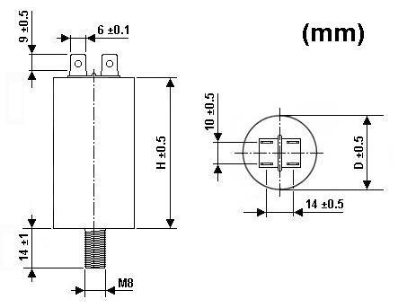 Photo CONDENSATEUR DE MARCHE 40F/450V | Ref : SUE40U