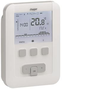 Photo Thermostat ambiance programmable digital chauf eau chaude 2 fils sur 7j  piles | Ref : EK520