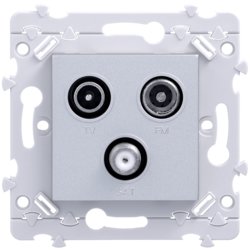 Photo essensya Prise TV+FM+SAT directe 1 entr�e Titane | Ref : WE256T