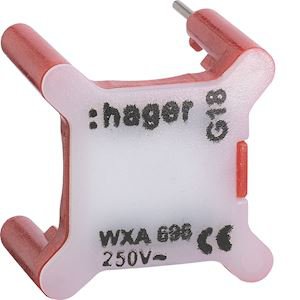 Photo Voyant universel  clipser pour interrupteur gallery 230V rouge | Ref : WXA691