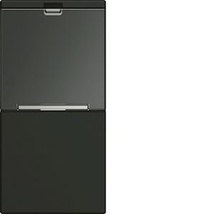 Photo Enjoliveur interrupteur gallery avec porte-étiquette 1 module night | Ref : WXD012N
