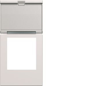 Photo Enjoliveur prise RJ45 gallery avec porte-étiquette 1 module pure | Ref : WXD205B