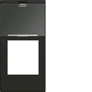 Photo Enjoliveur prise RJ45 gallery avec porte-tiquette 1 module night | Ref : WXD205N