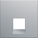 Photo Enjoliveur prise RJ45 gallery 45° 2 modules titane | Ref : WXD230T