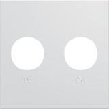 Photo Enjoliveur prise TV+FM gallery 2 modules pure | Ref : WXD253B