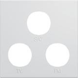 Photo Enjoliveur prise TV+FM+SAT gallery 2 modules pure | Ref : WXD256B