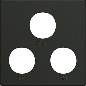 Photo Enjoliveur prise TV+FM+SAT gallery 2 modules night | Ref : WXD256N