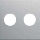 Photo Enjoliveur prise double F gallery 2 modules titane | Ref : WXD259T