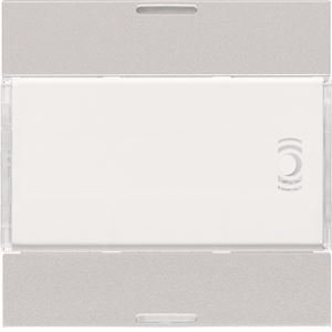 Photo Enjoliveur 2 boutons poussoirs KNX gallery LED titane | Ref : WXE312T