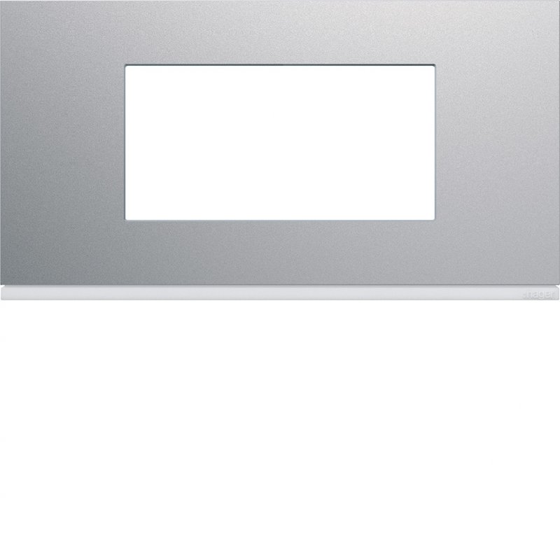 Photo Plaque gallery plastique peint 4 modules entraxe 71mm titane | Ref : WXP0104