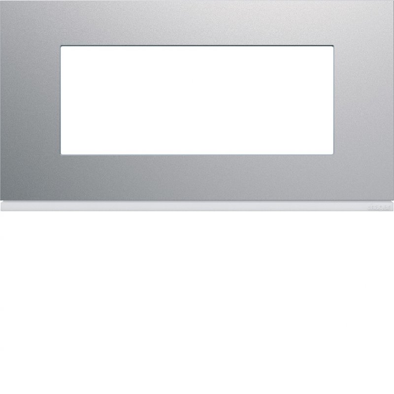 Photo Plaque gallery plastique peint 5 modules entraxe 71mm titane | Ref : WXP0105