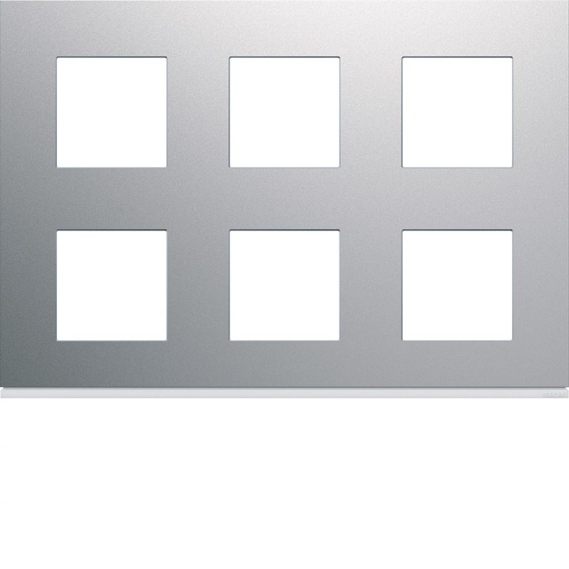 Photo Plaque gallery plastique peint 2x3x2 modules titane | Ref : WXP0186