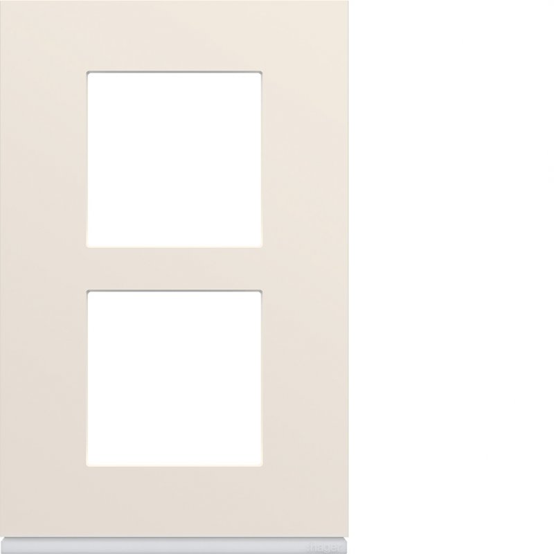 Photo Plaque gallery plastique peint 2 postes verticale 57mm dune | Ref : WXP0322