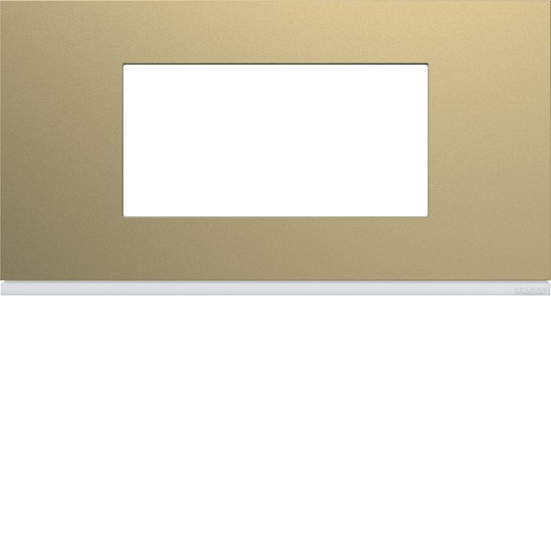 Photo Plaque gallery plastique peint 4 modules entraxe 71mm champagne | Ref : WXP0404