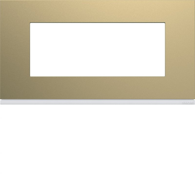 Photo Plaque gallery plastique peint 5 modules entraxe 71mm champagne | Ref : WXP0405