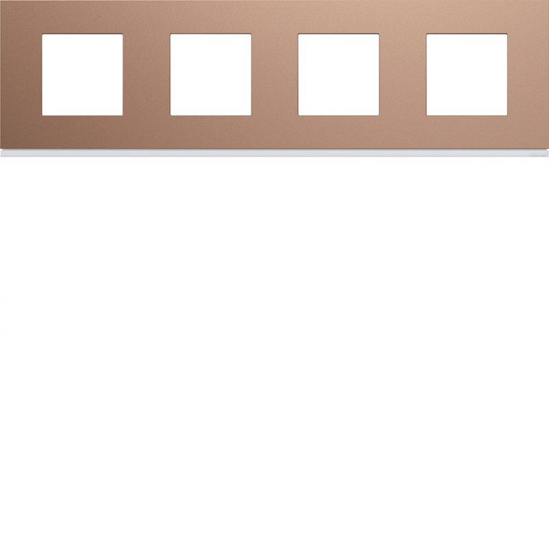 Photo Plaque gallery plastique peint 4 postes horizontale 71mm ros | Ref : WXP0514