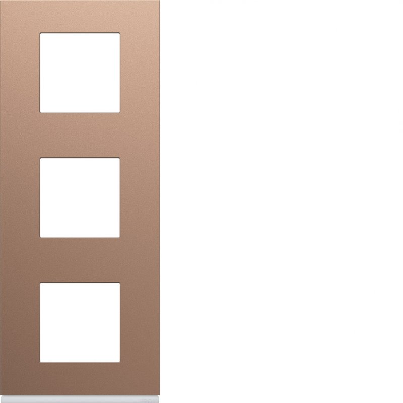 Photo Plaque gallery plastique peint 3 postes verticale 71mm rosé | Ref : WXP0543