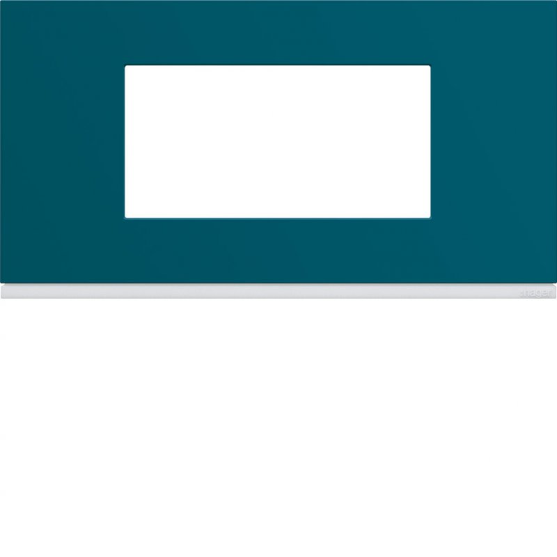 Photo Plaque gallery plastique peint 4 modules entraxe 71mm peacock | Ref : WXP0804