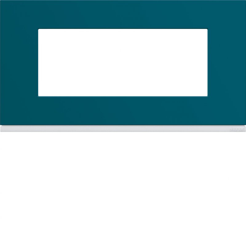Photo Plaque gallery plastique peint 5 modules entraxe 71mm peacock | Ref : WXP0805
