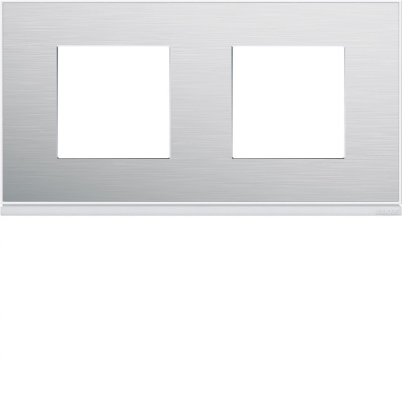 Photo Plaque gallery 2 postes horizontale 71mm placage aluminium | Ref : WXP2012