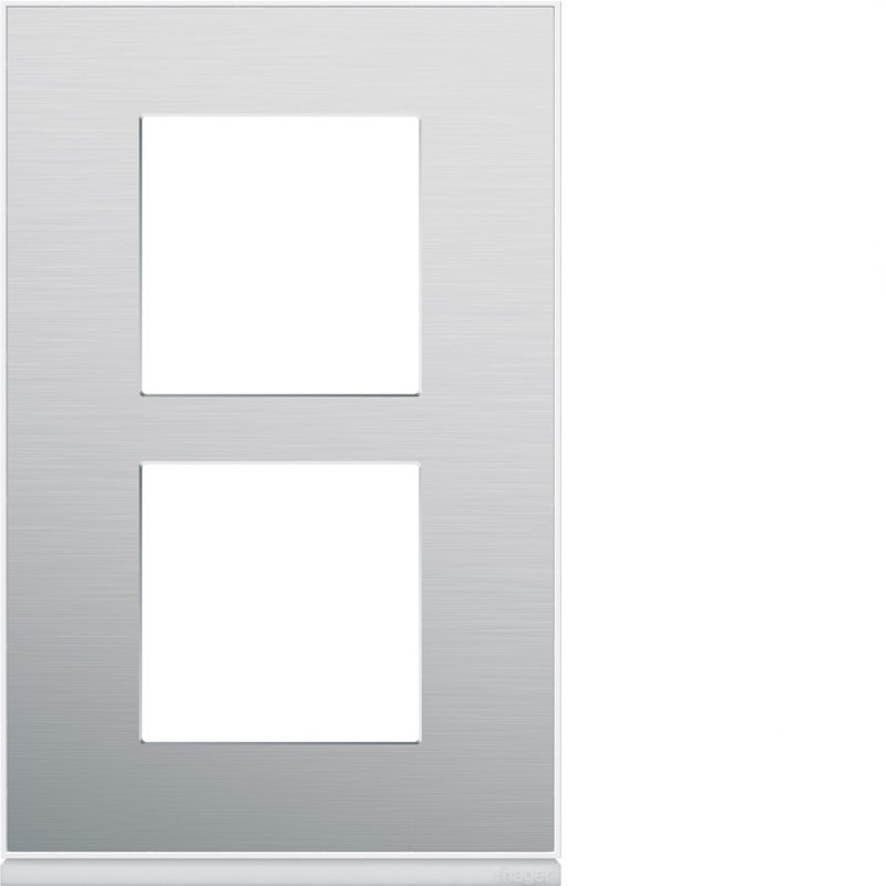 Photo Plaque gallery 2 postes verticale 57mm placage aluminium | Ref : WXP2022