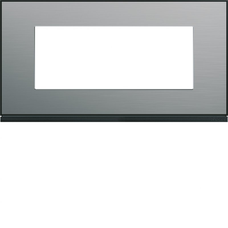 Photo Plaque gallery 5 modules entraxe 71mm placage steel | Ref : WXP2105