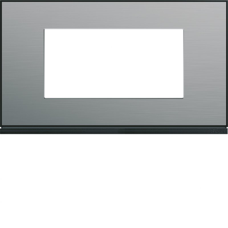 Photo Plaque gallery 4 modules entraxe 57mm placage steel | Ref : WXP2134