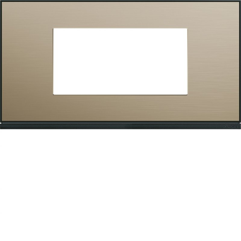 Photo Plaque gallery 4 modules entraxe 71mm placage bronze | Ref : WXP2204