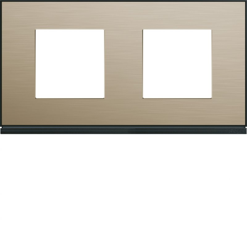 Photo Plaque gallery 2 postes horizontale 71mm placage bronze | Ref : WXP2212
