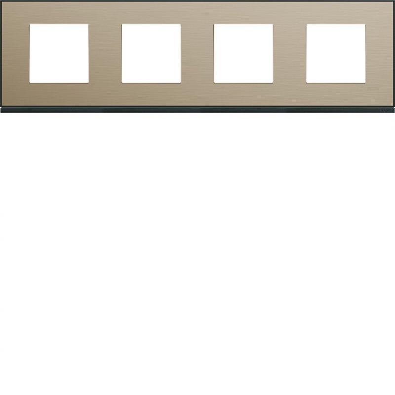Photo Plaque gallery 4 postes horizontale 71mm placage bronze | Ref : WXP2214
