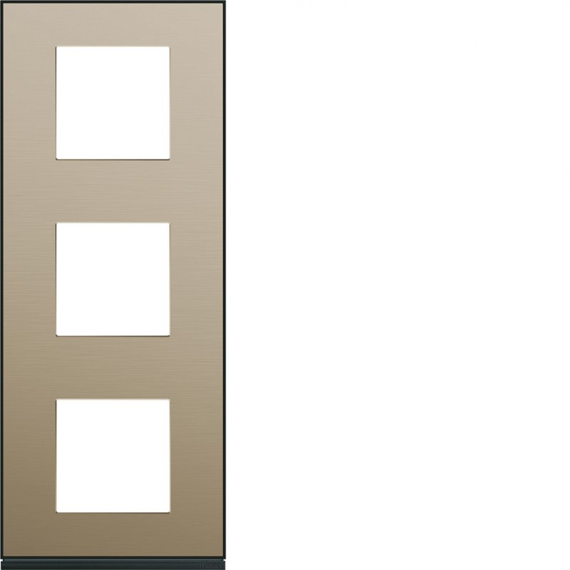 Photo Plaque gallery 3 postes verticale 71mm placage bronze | Ref : WXP2243