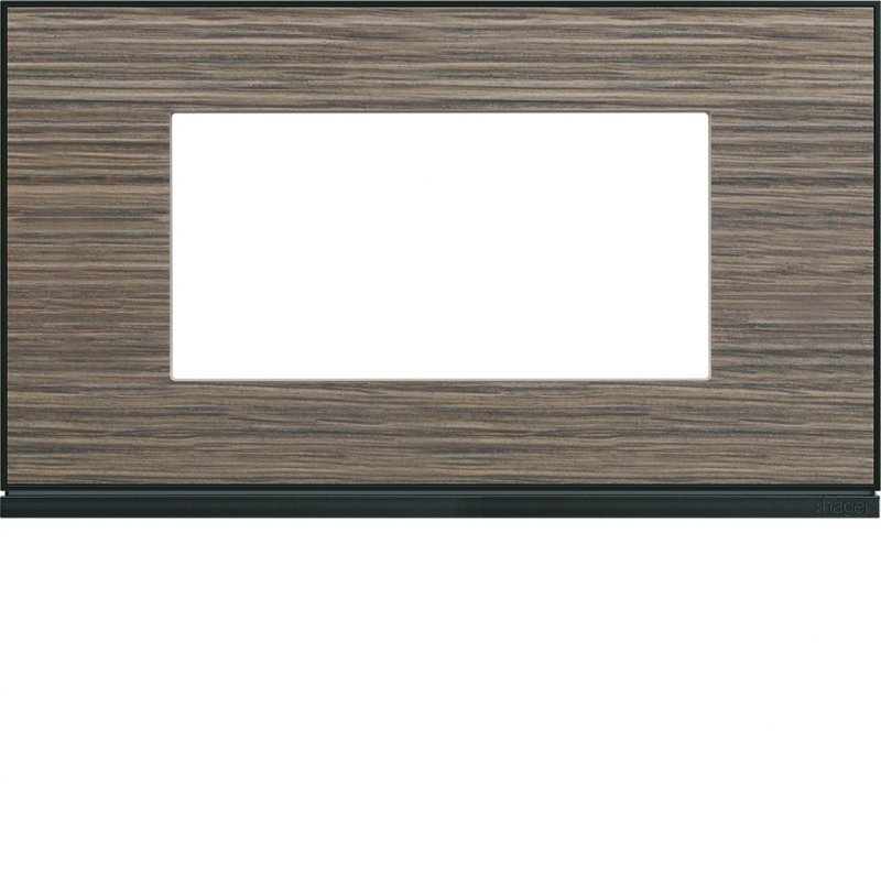 Photo Plaque gallery 4 modules entraxe 57mm pecan | Ref : WXP2434