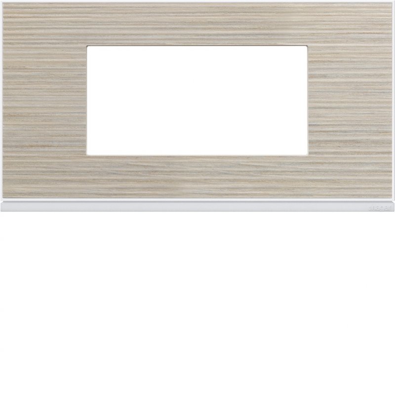 Photo Plaque gallery 4 modules entraxe 71mm latté | Ref : WXP2504