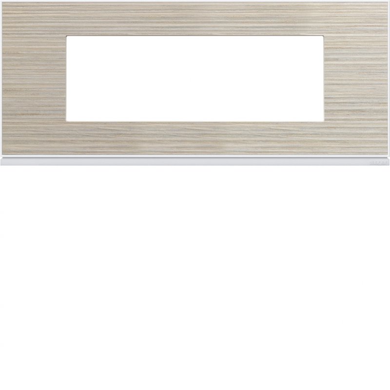 Photo Plaque gallery 6 modules entraxe 71mm latté | Ref : WXP2506